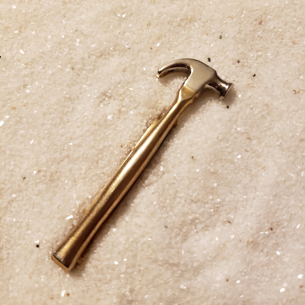 Swank Claw Hammer Carpenter Tie Cip Vintage!